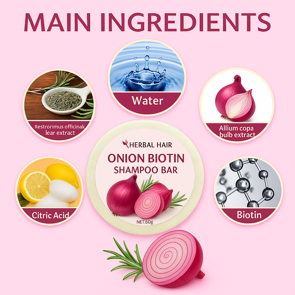 Onion & Biotin Shampoo Bar